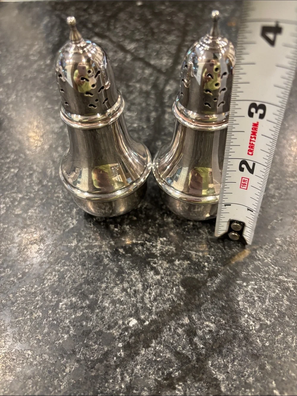International silver plate, salt, and pepper shaker
